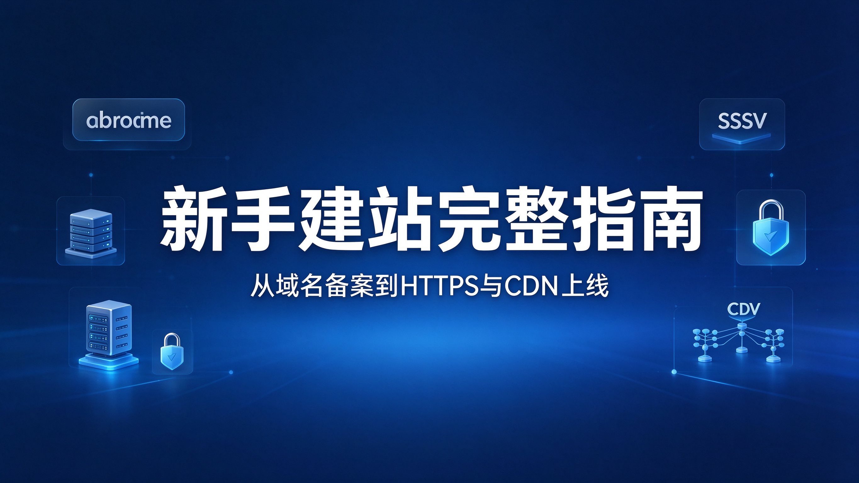 2026新手建站完整指南：从域名备案到HTTPS与CDN上线全流程