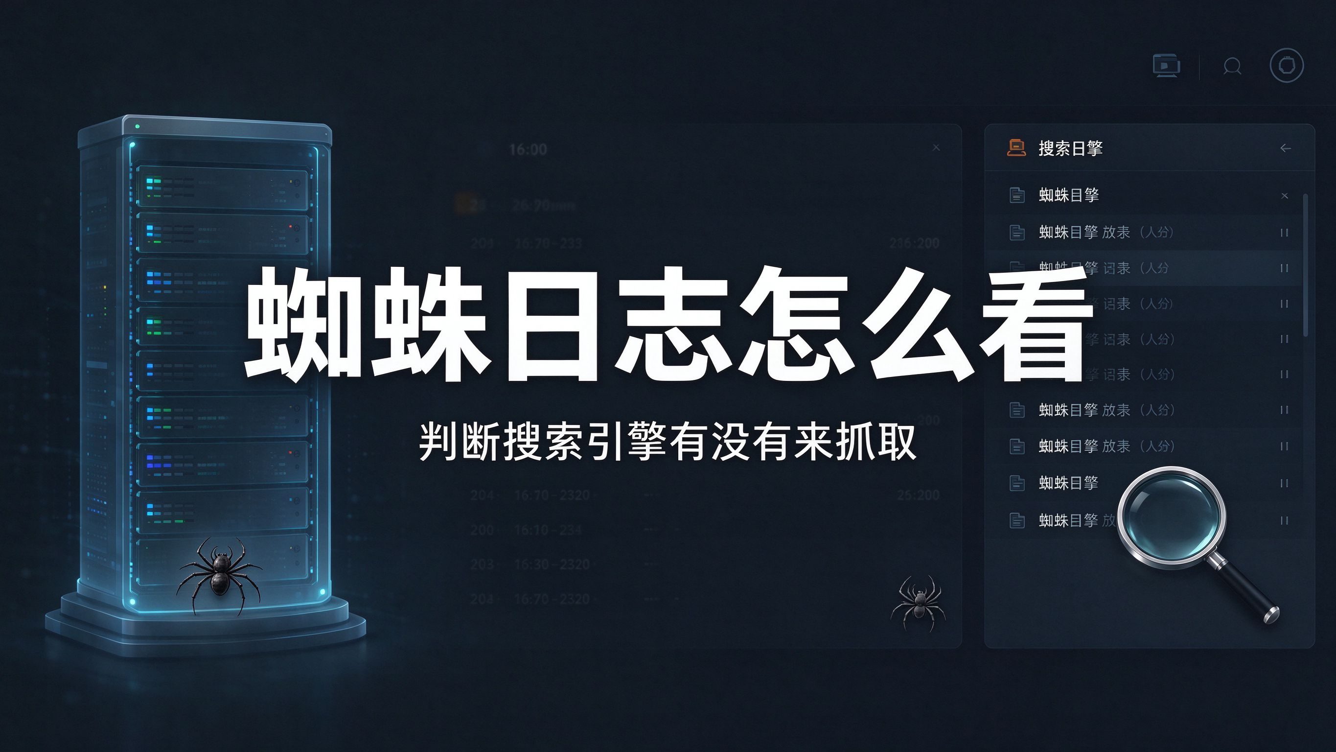 蜘蛛日志怎么看？从服务器日志判断百度、谷歌有没有来抓取封面图