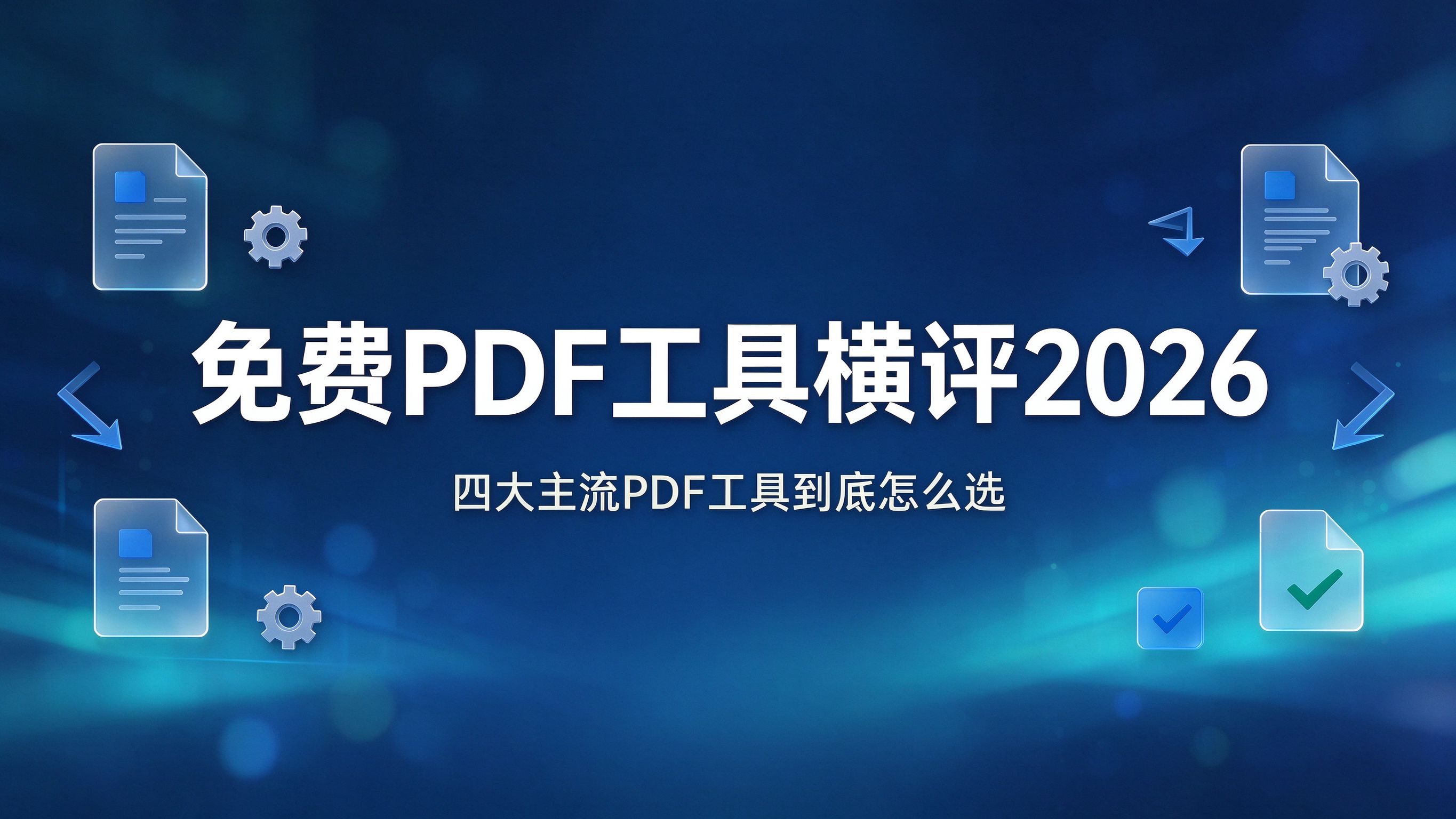 免费PDF工具横评2026：iLovePDF、PDF24、Smallpdf、Sejda怎么选