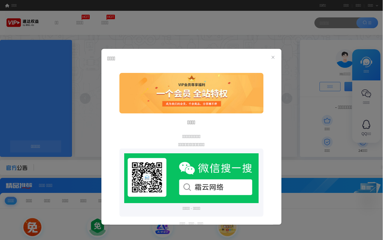速达权益网站截图